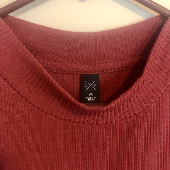 Burgundy high neck dress - Picture 3 of 4